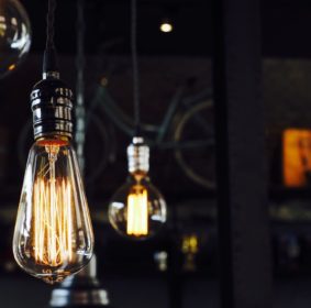 Decorative light bulbs in modern style